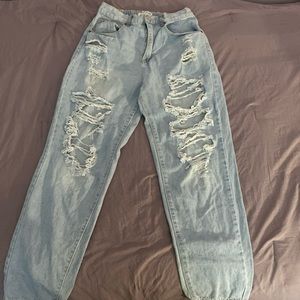 Ripped mom jeans